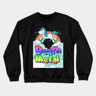 Rainbow Death Metal Unicorn Crewneck Sweatshirt